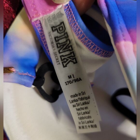 PINK VICTORIA SECRET COLORBLOCK TWO PIECE BIKINI SWIMSUITS - Picture 13 of 15